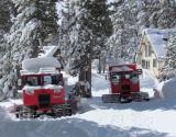 Kids Love the Snow Cat Rides during arrival & departure